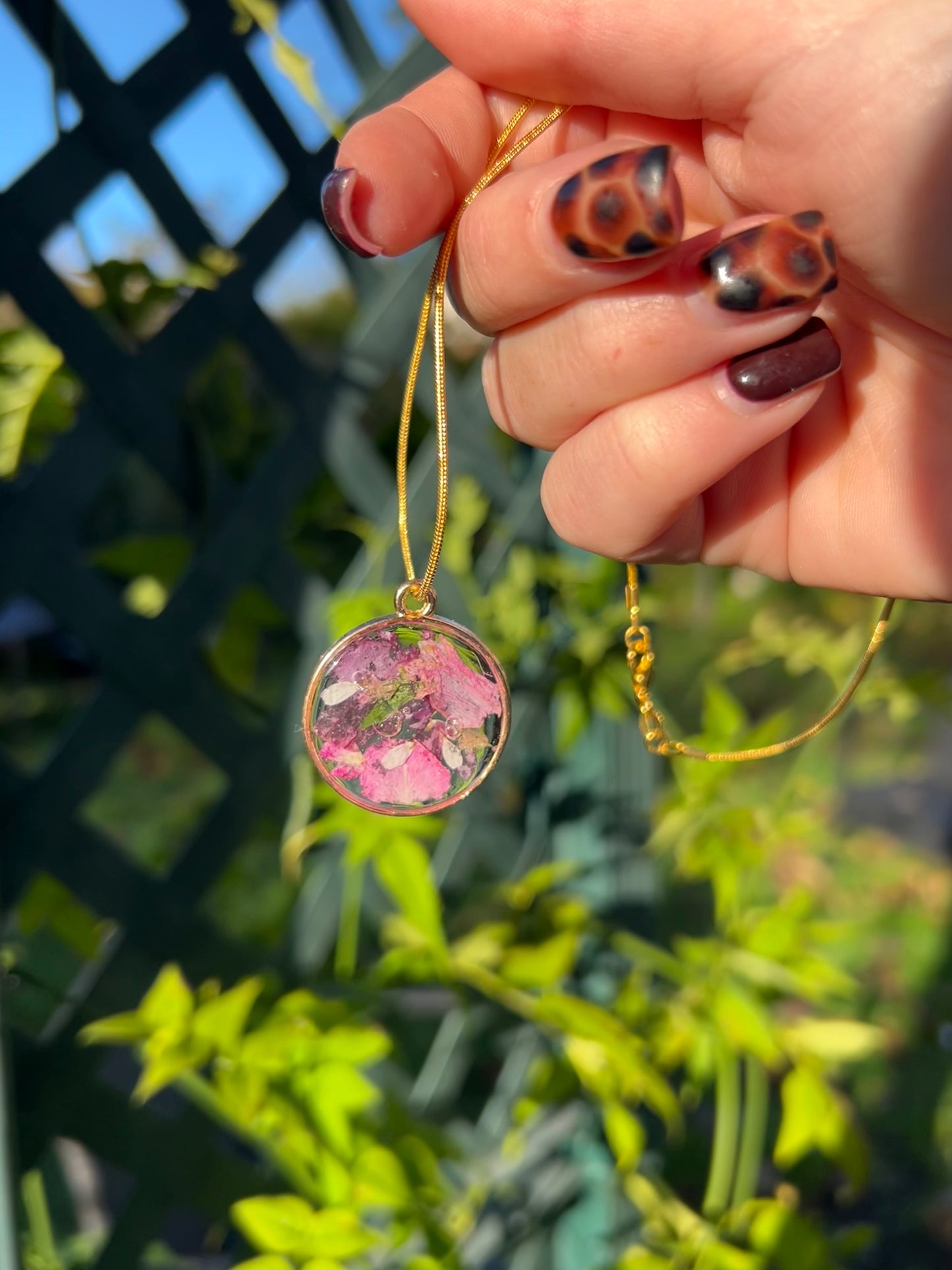 Resin Flower Necklace